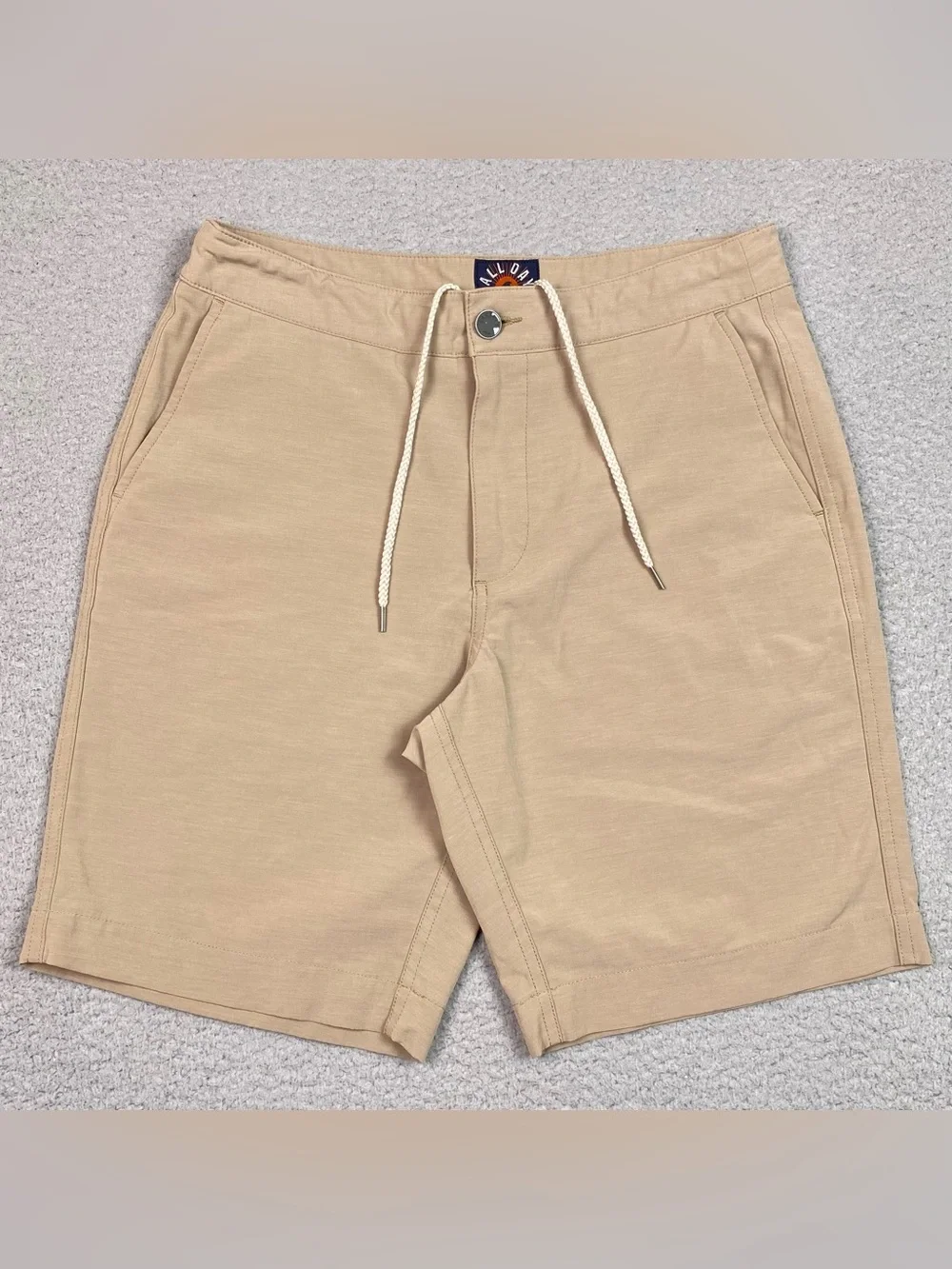 Faherty All Day Shorts Men's Size 30 Beige Hybrid Beach Chino Stretch Surf 8.5in